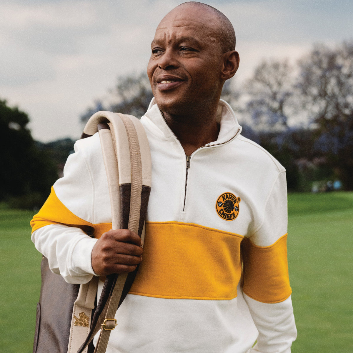 Kaizer Chiefs Hoop Quarter Zip Sweat-Cloud Dancer
