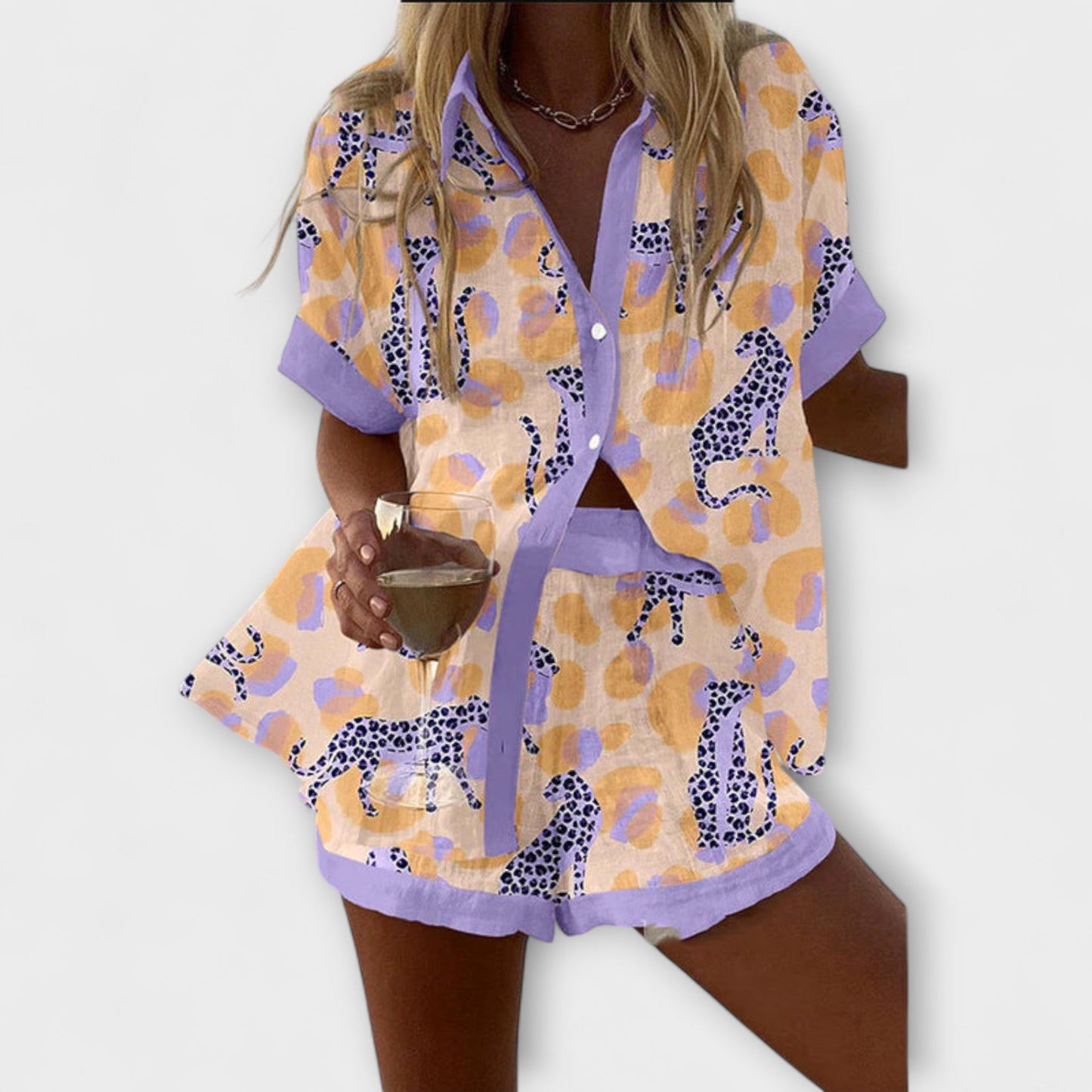In¨¦s - Conjunto Estampado Leopardo