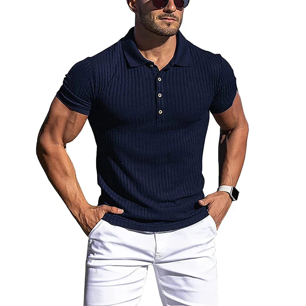 H¨¦ctor? - Elegante Polo de Rayas Moderno