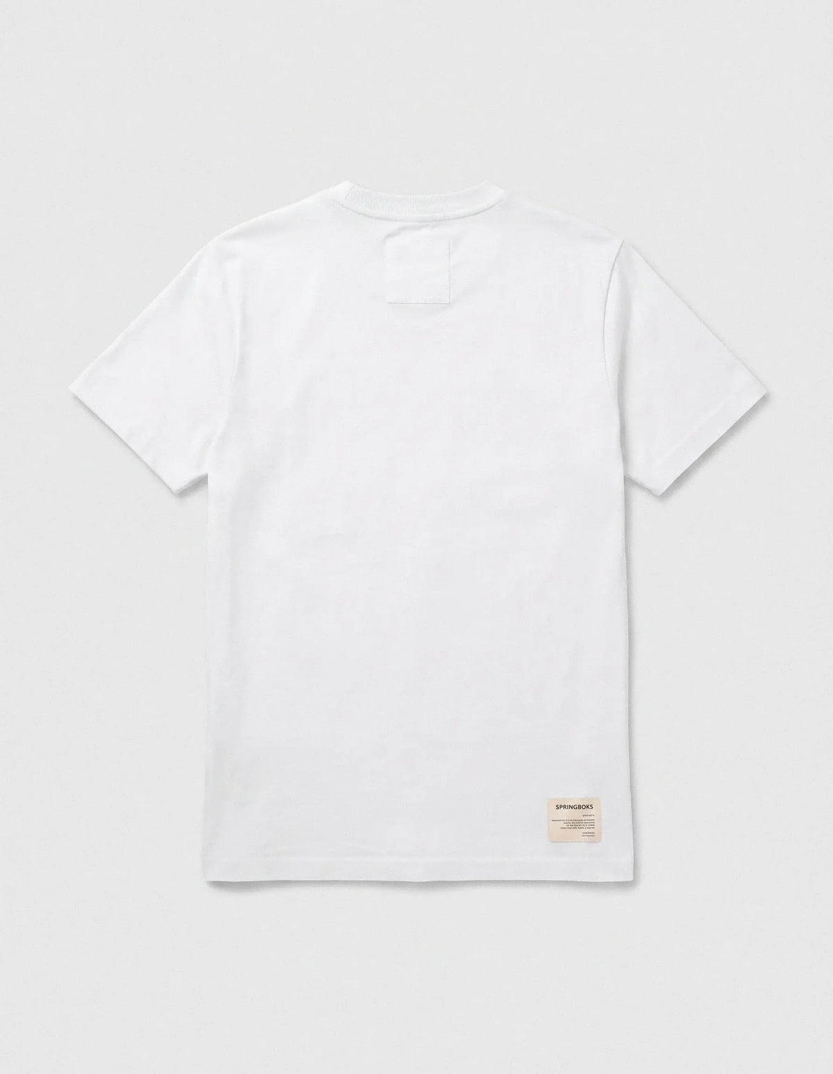 Springboks SML EMB Bok Regular Crew Tee-White