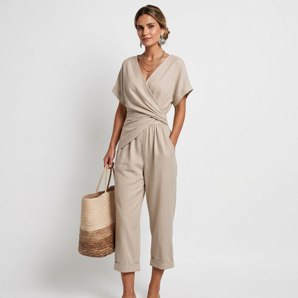 Conjunto Catarina? | Conjunto cruzado con escote en V para un estilo ligero y sofisticado