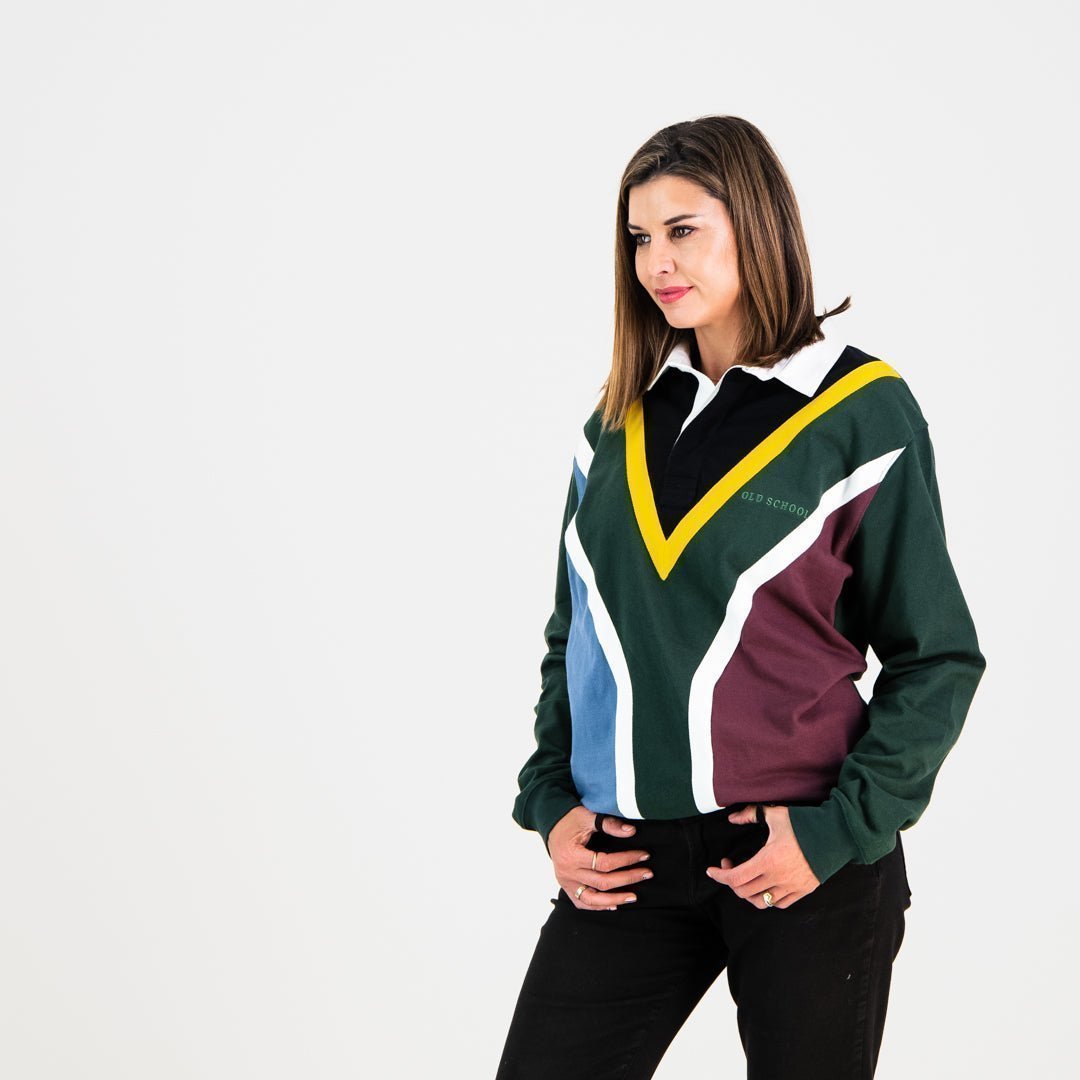 SA Supporters Flag LS Rugby Jersey-OS Green