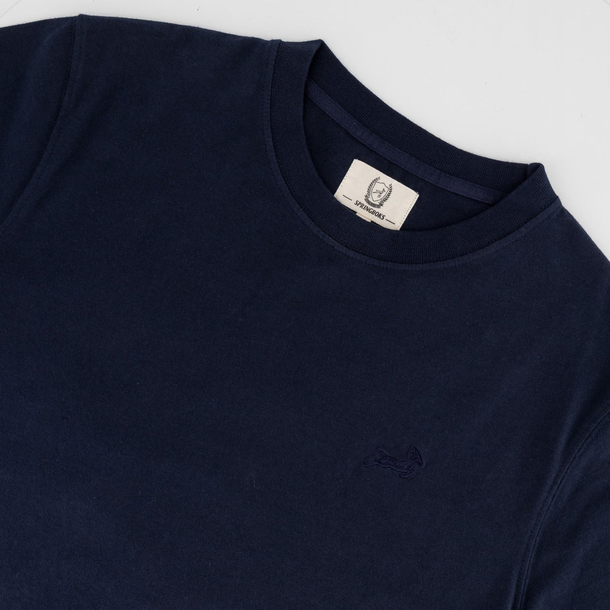 Springboks Tonal SML EMB Bok Crew Tee-Navy