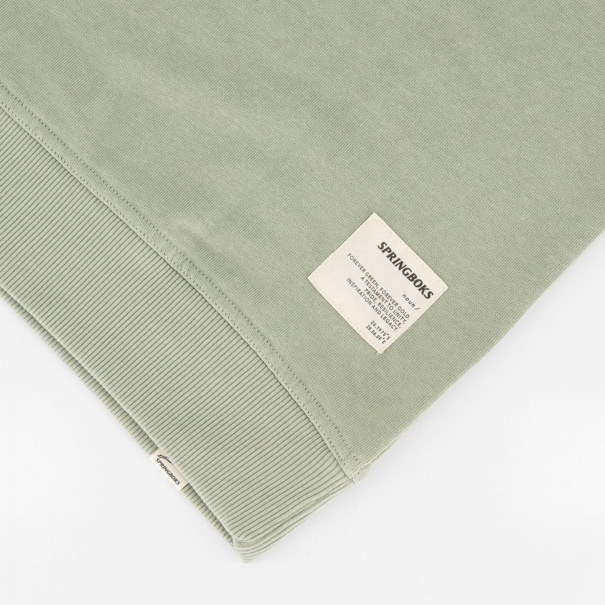 Springboks Word FGFG Crew Sweat-Desert Sage