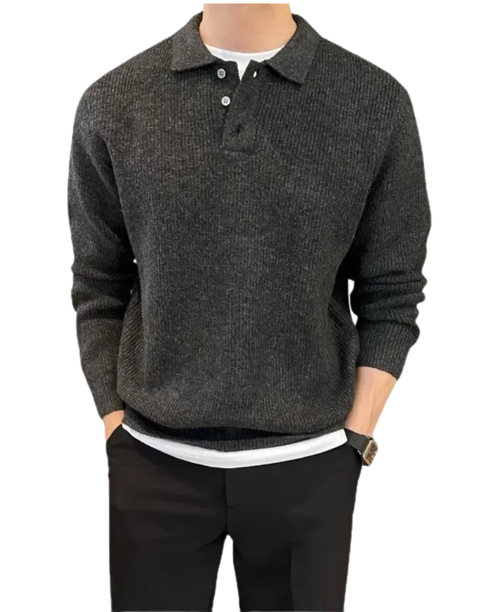 Nicol¨¢s? - Elegante Jersey Polo de Punto