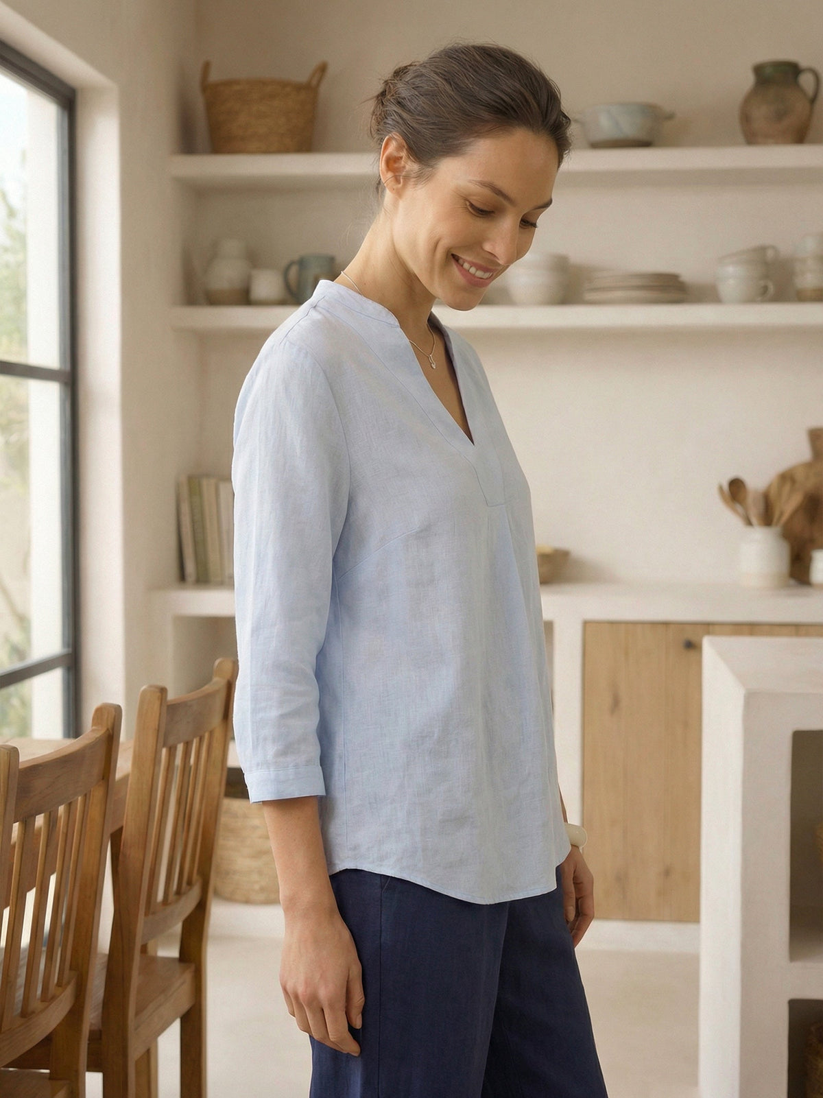 100% Linen Dress Shirt JOANNA