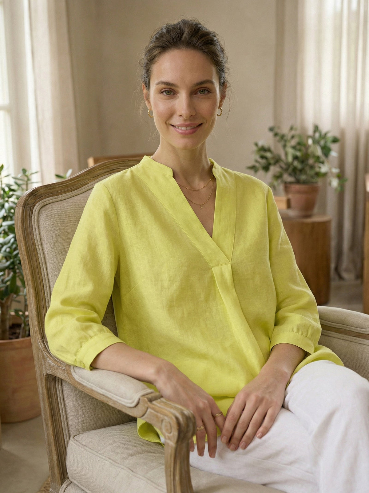 100% Linen Dress Shirt JOANNA