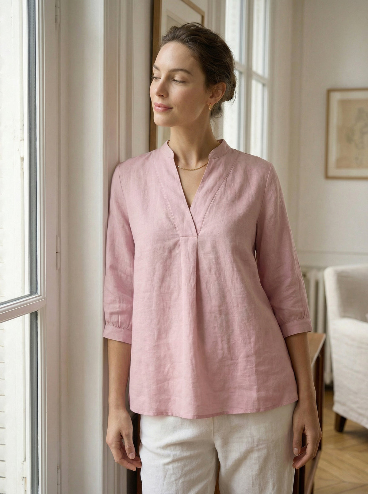 100% Linen Dress Shirt JOANNA