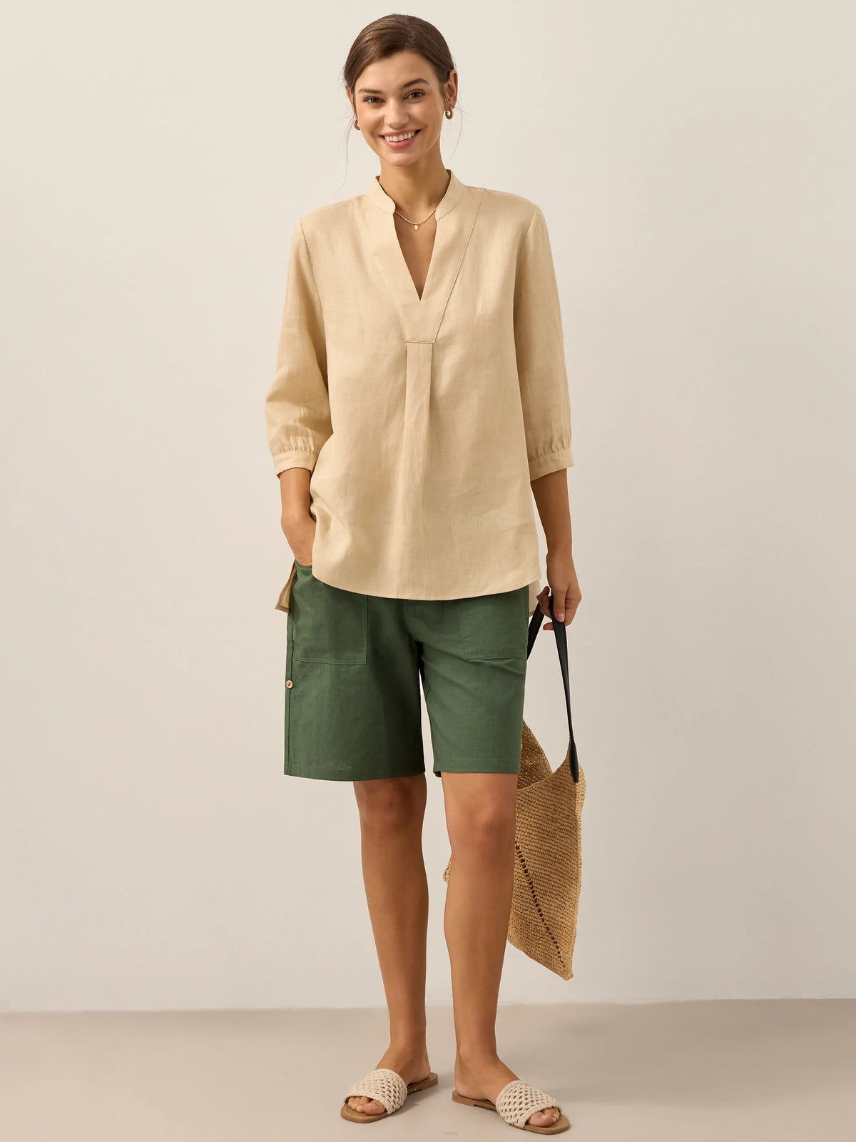 100% Linen Dress Shirt JOANNA