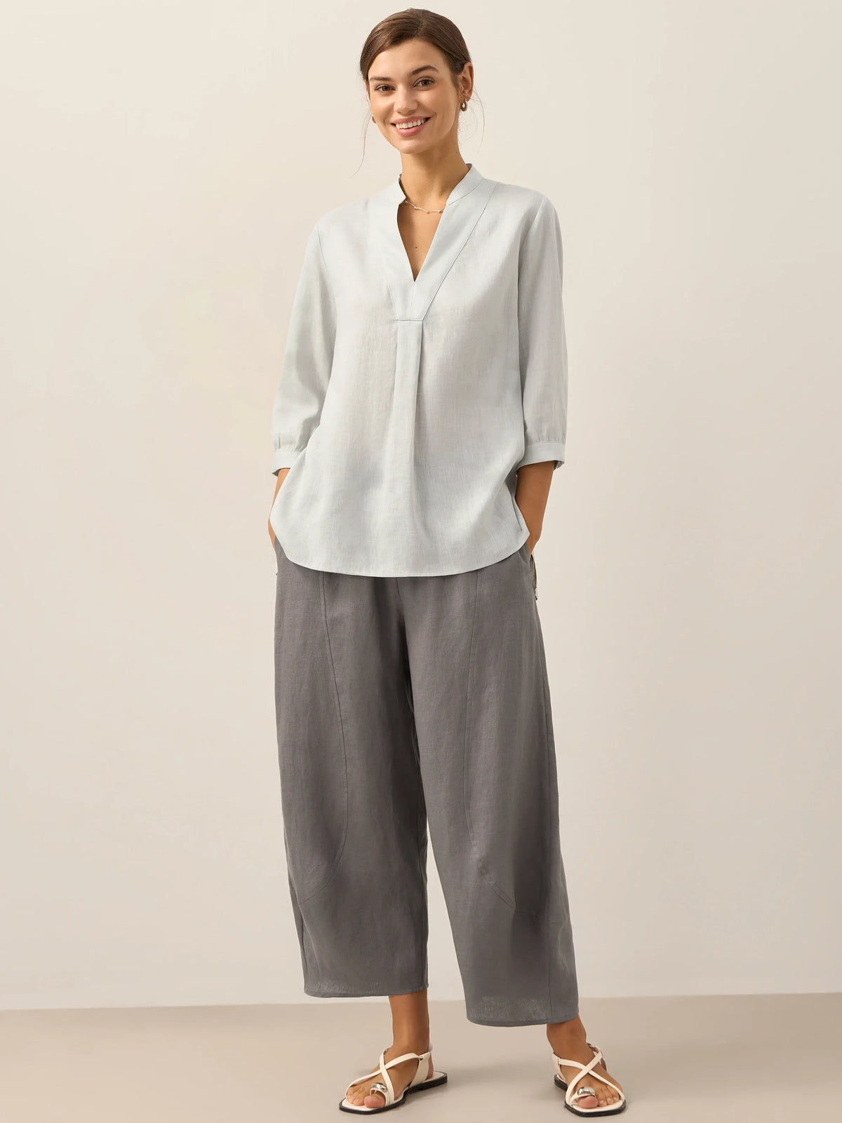 100% Linen Dress Shirt JOANNA