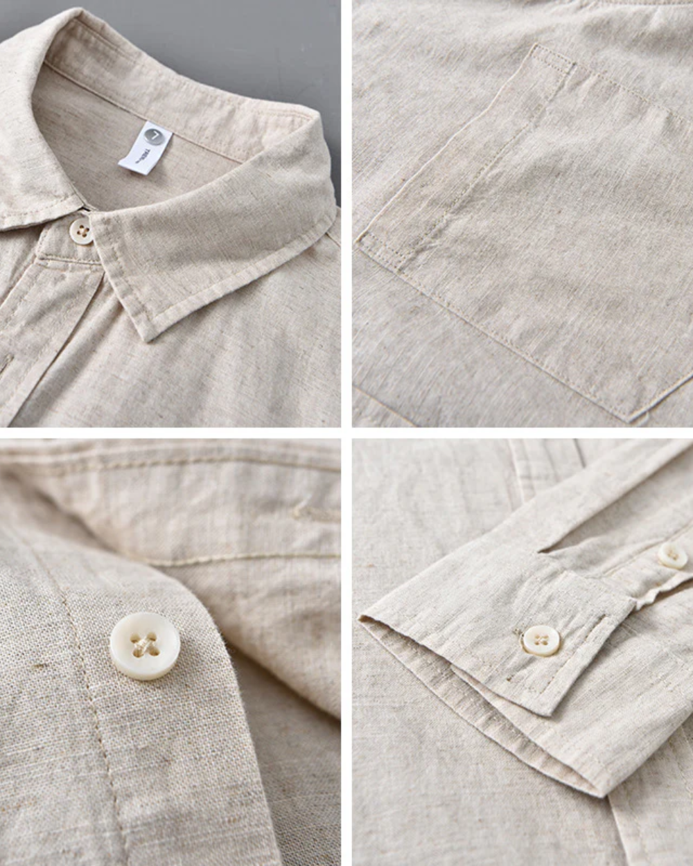 Eli¨¢n? - Camisa beige de lujo con dise?o distinguido