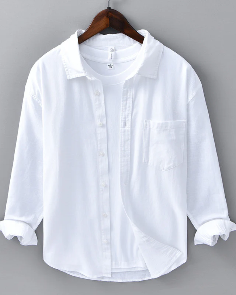Eli¨¢n? - Camisa beige de lujo con dise?o distinguido