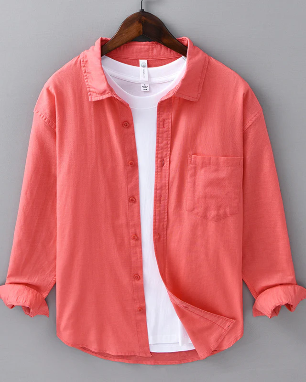 Eli¨¢n? - Camisa beige de lujo con dise?o distinguido
