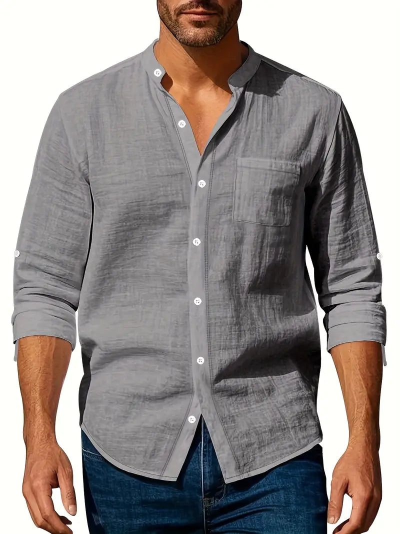 Damiano? - Camisa masculina elegante de manga larga y dise?o moderno