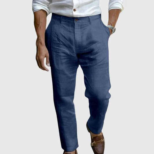 Lucca? | Pantal¨®n de lino premium de corte moderno