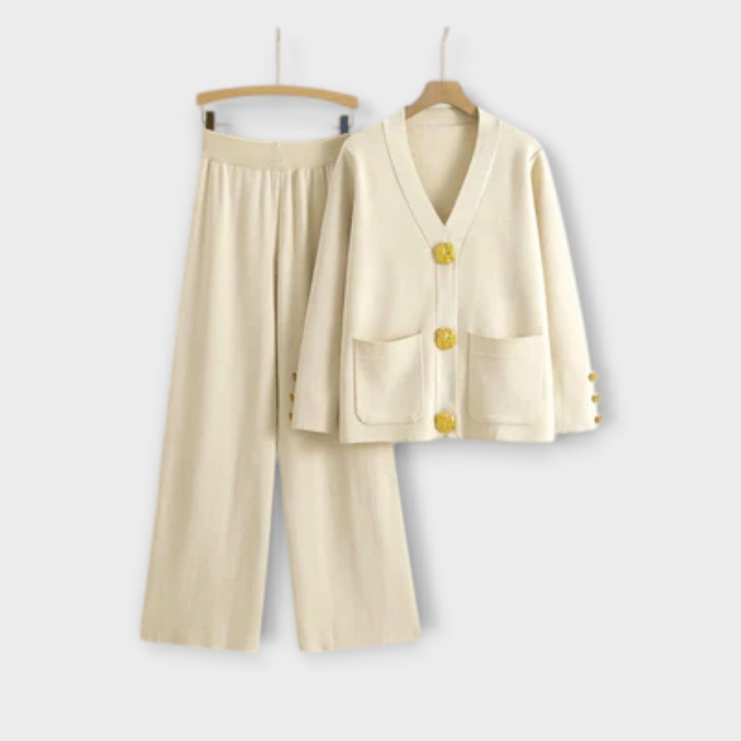 ¨¢ngela - Conjunto Elegante con botones