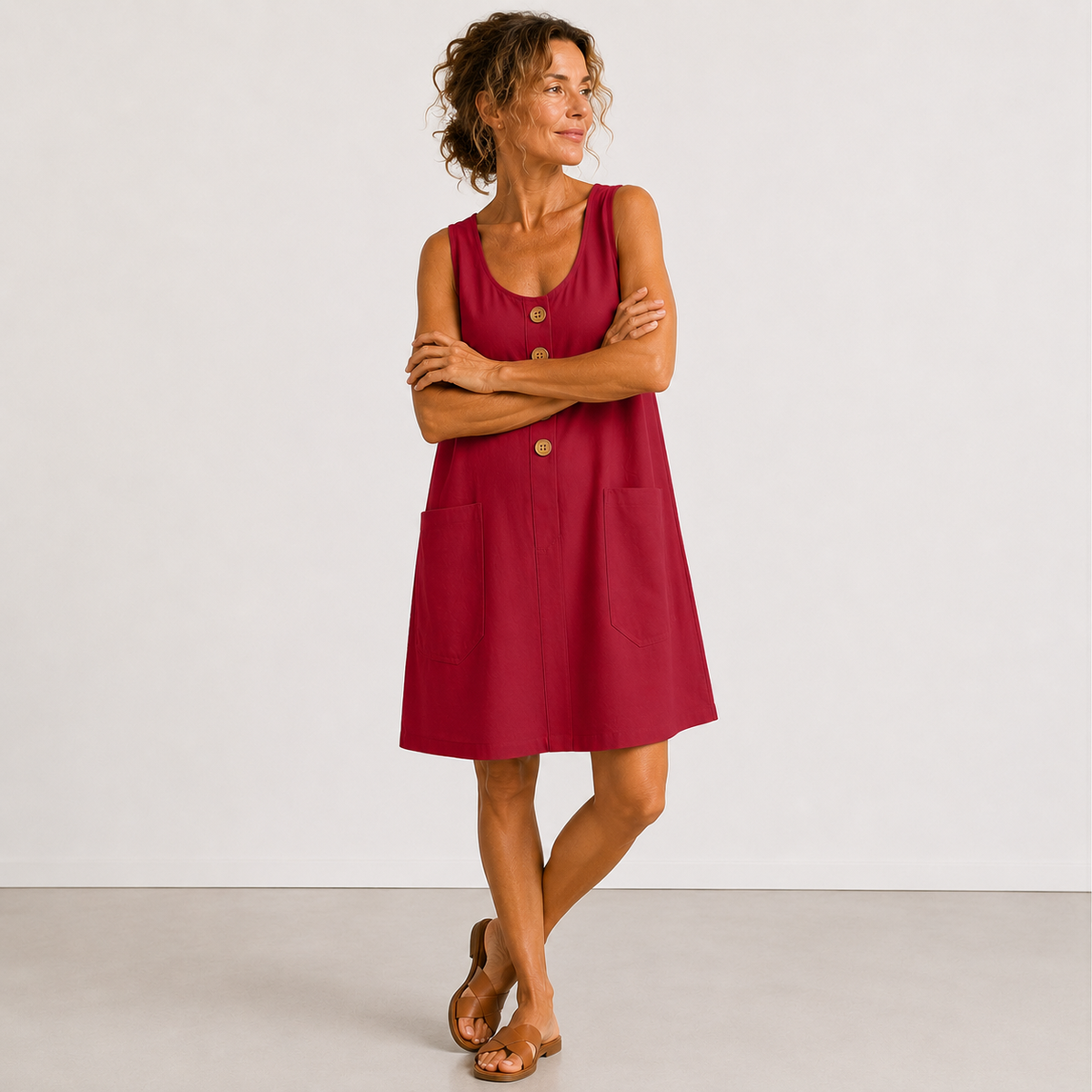 Mar¨ªa | Vestido fresco de algod¨®n y lino