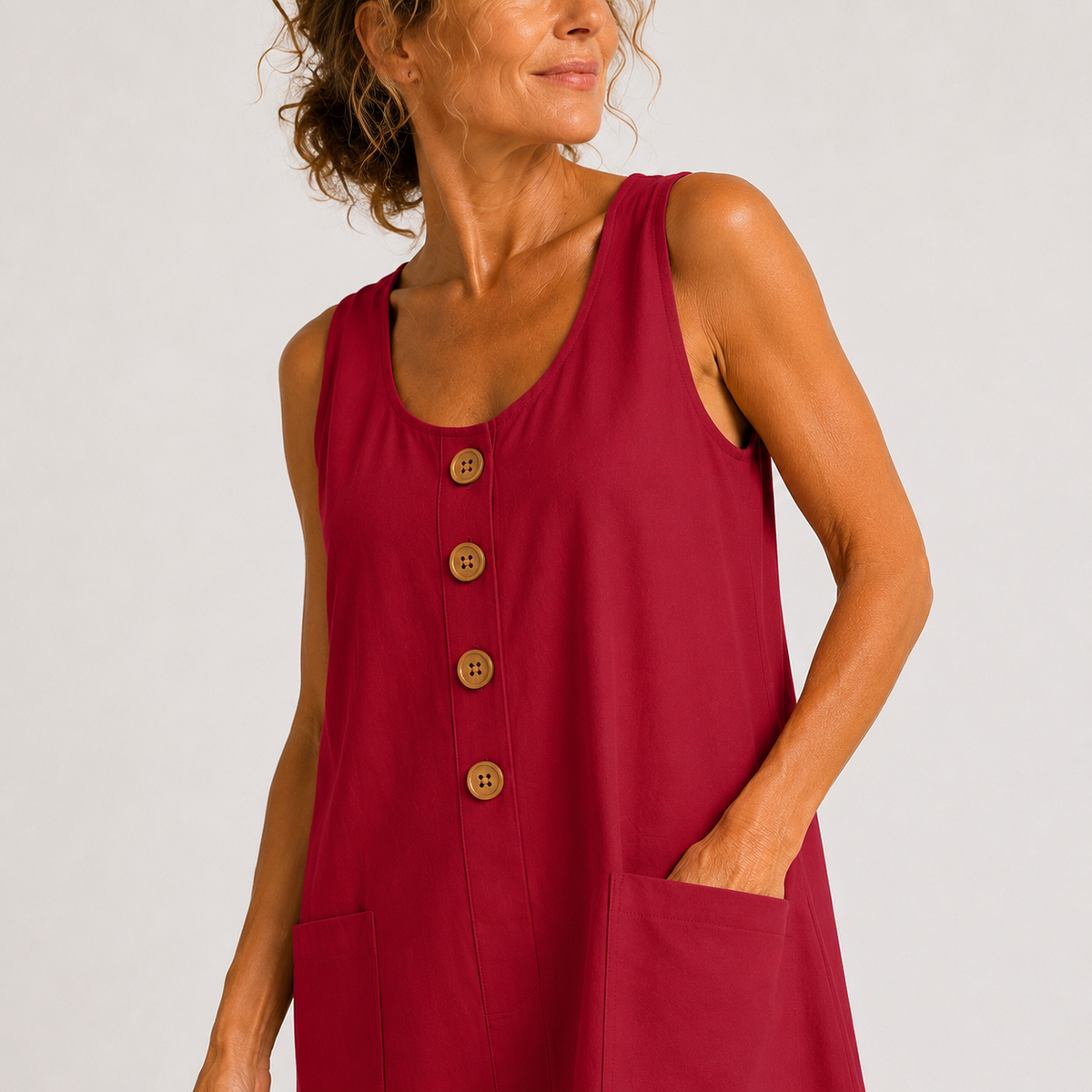 Mar¨ªa | Vestido fresco de algod¨®n y lino