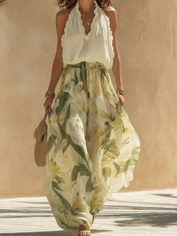 Lyselle? | Elegante conjunto ligero con estampado floral