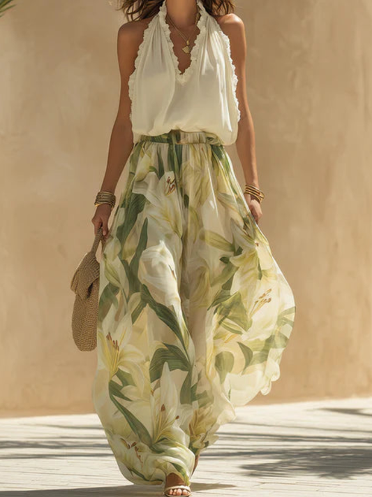 Lyselle? | Elegante conjunto ligero con estampado floral