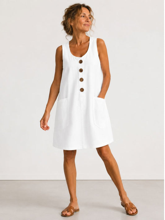 Mar¨ªa | Vestido fresco de algod¨®n y lino