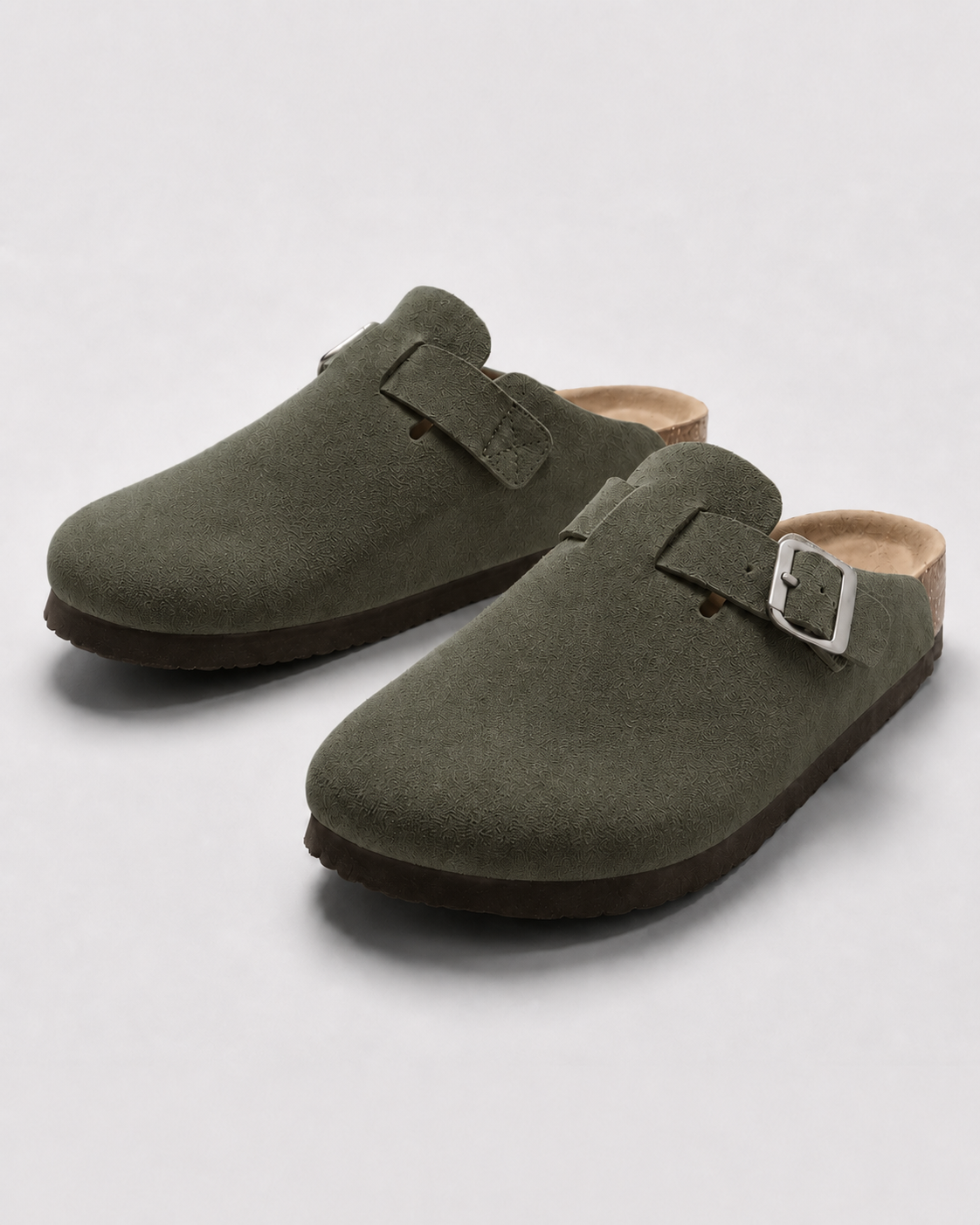KASSEL? | Zuecos de Ante con Plantilla Suave Premium