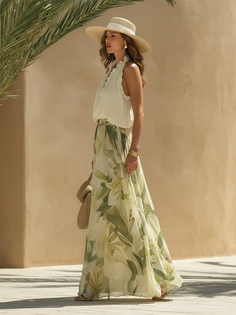 Lyselle? | Elegante conjunto ligero con estampado floral