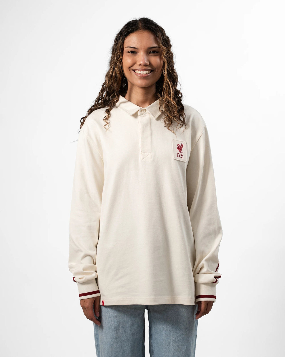 Liverpool LS Football Jersey Ecru