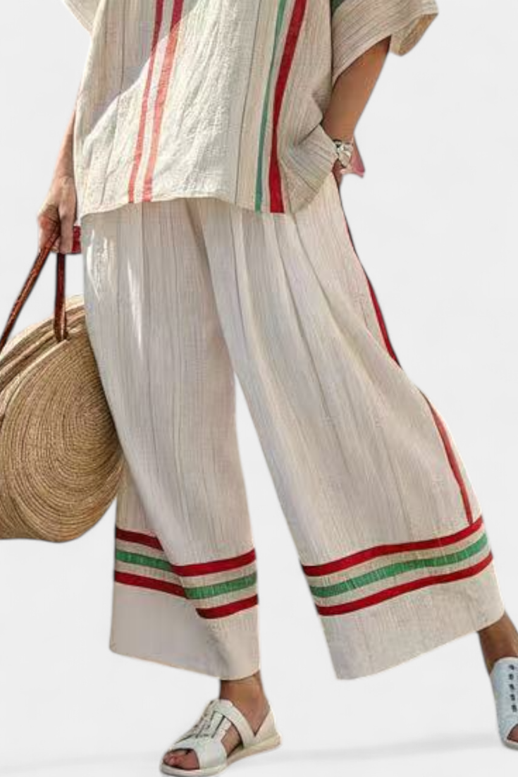 Beatriz - Conjunto Daisy Listras de estilo mediterr¨¢neo