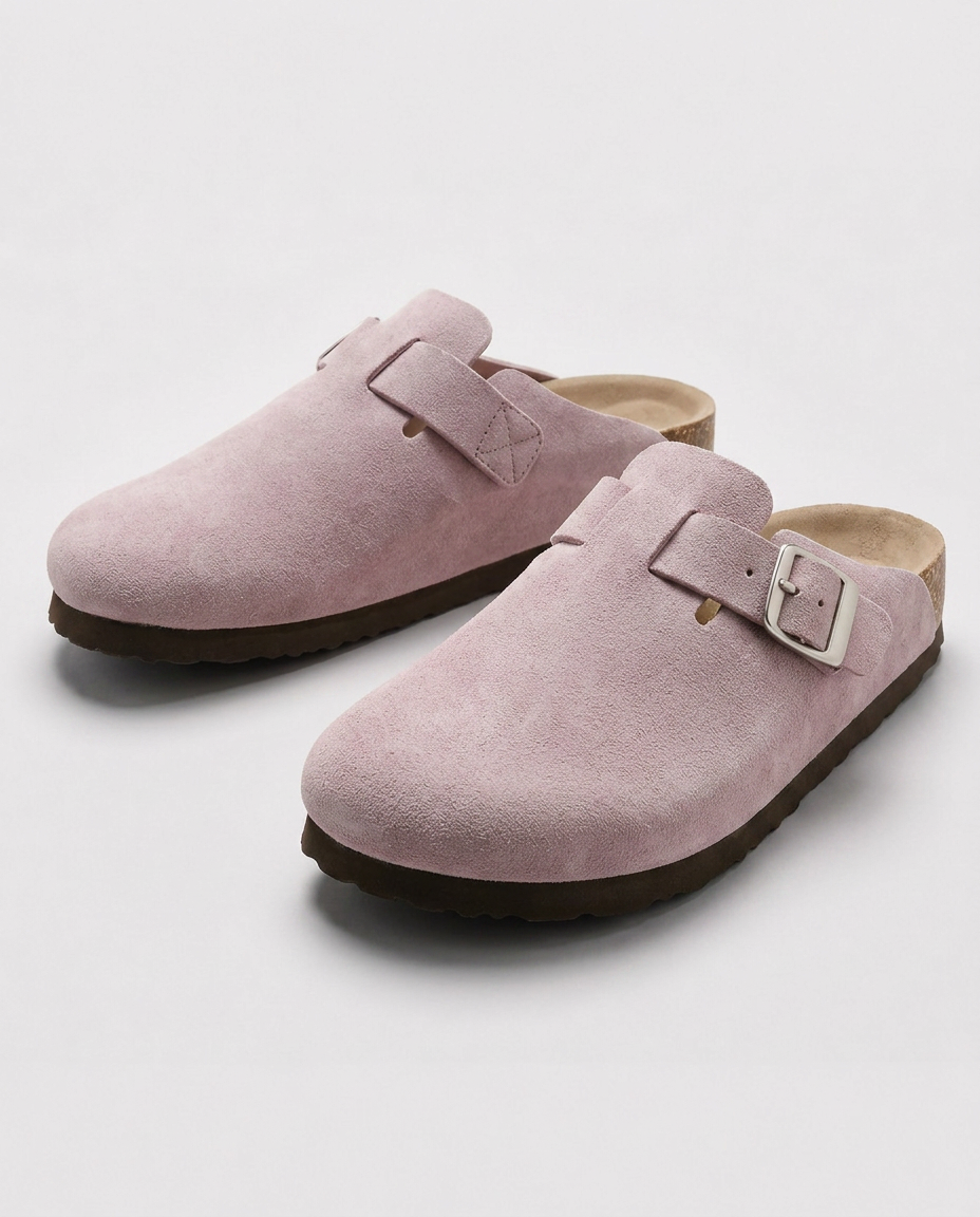 KASSEL? | Zuecos de Ante con Plantilla Suave Premium