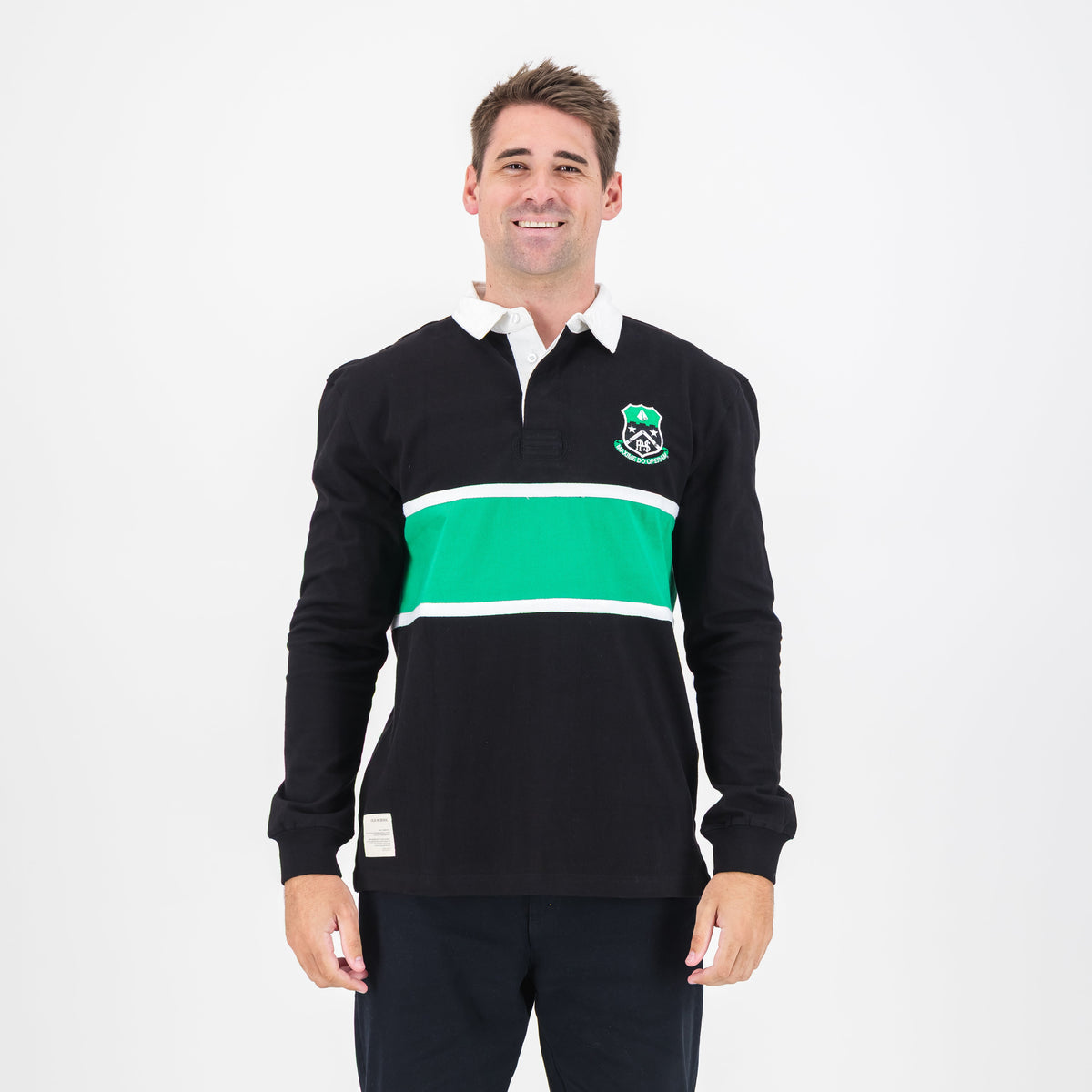 Pearson High School Tops LS Rugby Jersey Cut & Sew Em Black
