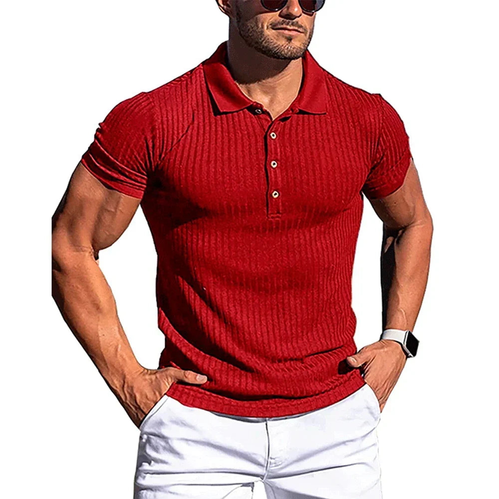 H¨¦ctor? - Elegante Polo de Rayas Moderno