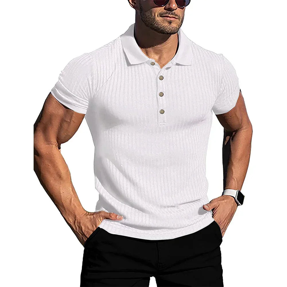H¨¦ctor? - Elegante Polo de Rayas Moderno