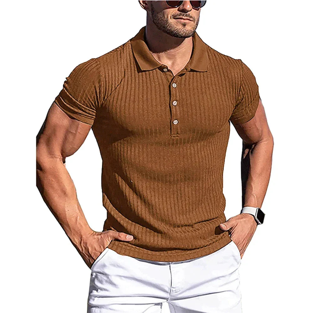 H¨¦ctor? - Elegante Polo de Rayas Moderno
