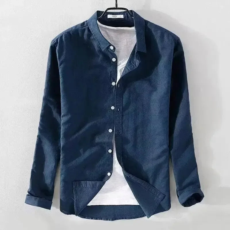 Sergio? - Camisa azul marino premium con estilo elegante y moderno