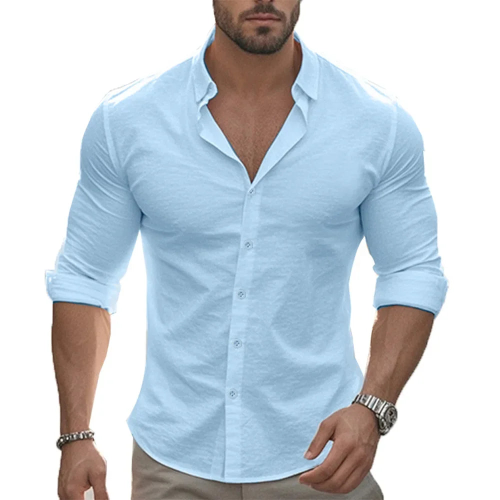 Samuel? - Camisa casual refinada con dise?o contempor¨¢neo
