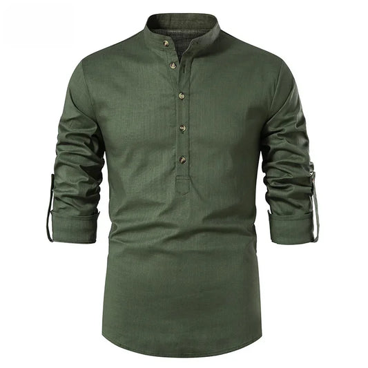 Crist¨®bal? - Camisa marr¨®n ajustada con acabado premium