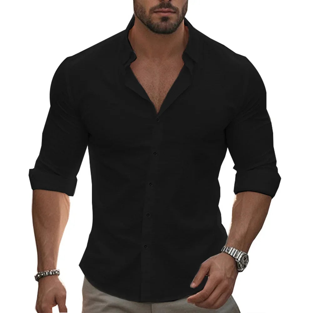 Samuel? - Camisa casual refinada con dise?o contempor¨¢neo