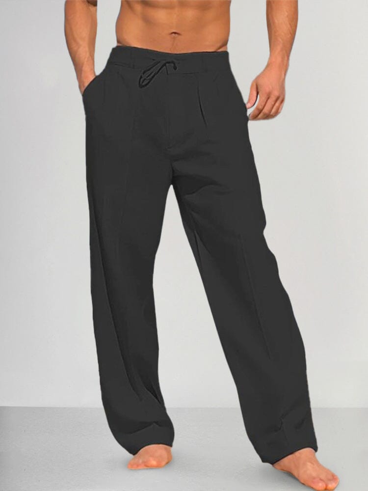 Torino - Pantalones Rectos de Algod¨®n y Lino