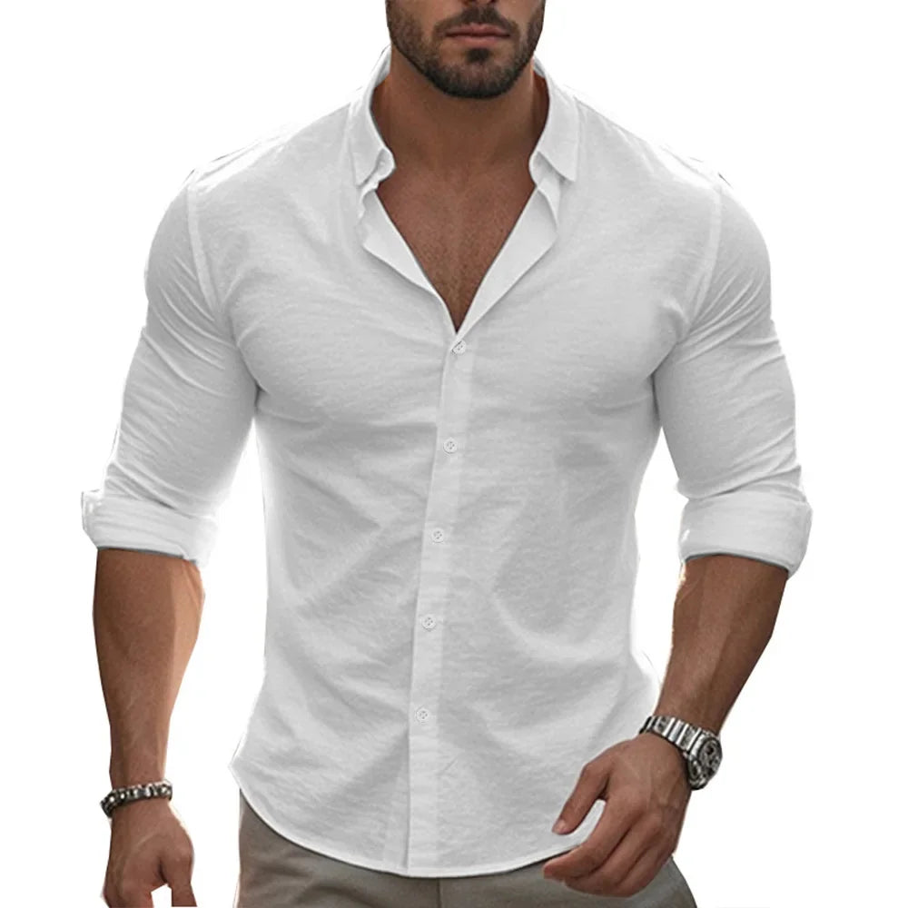 Samuel? - Camisa casual refinada con dise?o contempor¨¢neo