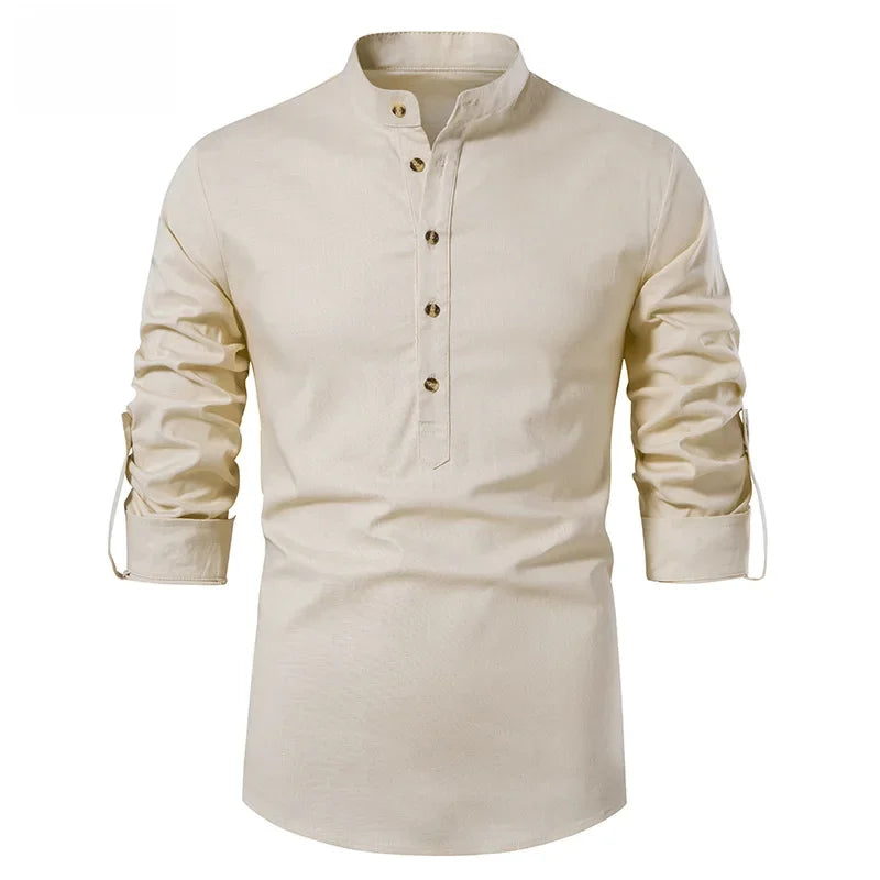 Crist¨®bal? - Camisa marr¨®n ajustada con acabado premium