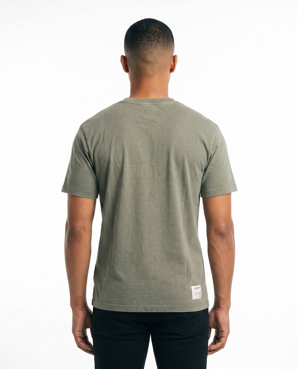 Springboks Four Wins Acid Wash Boxy Crew Tee Rifle Green