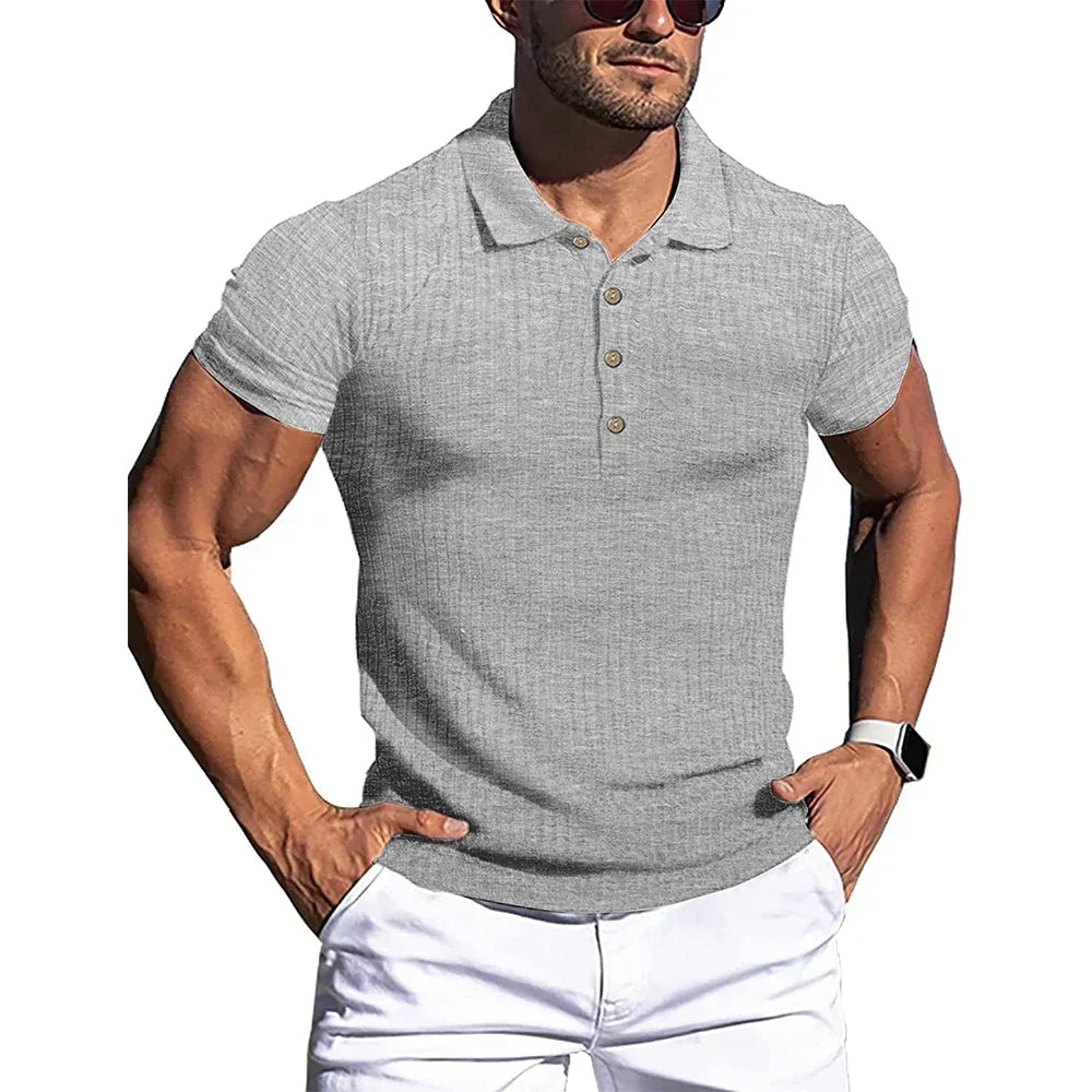H¨¦ctor? - Elegante Polo de Rayas Moderno
