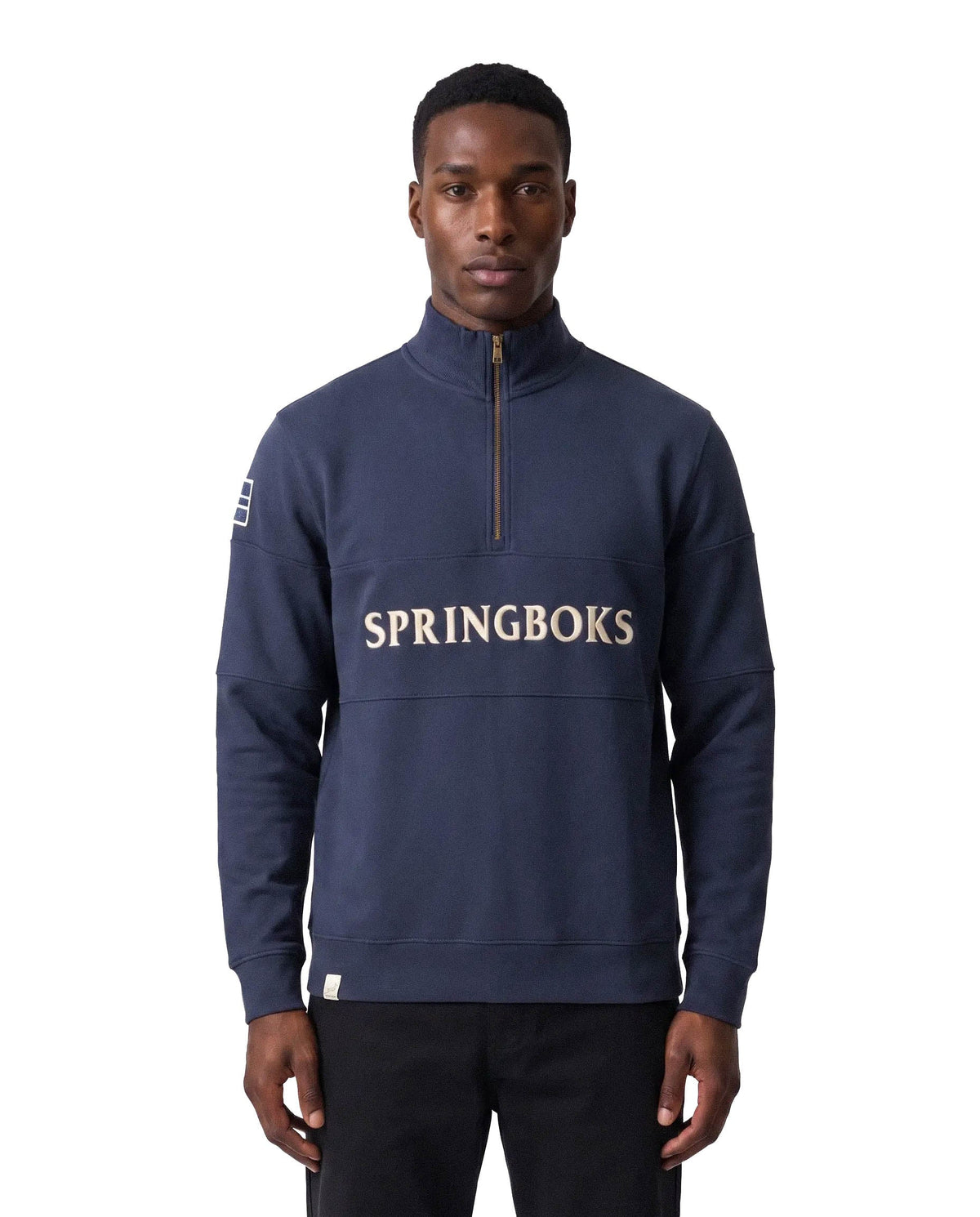 Springboks Quarter Zip Sweatshirt Navy