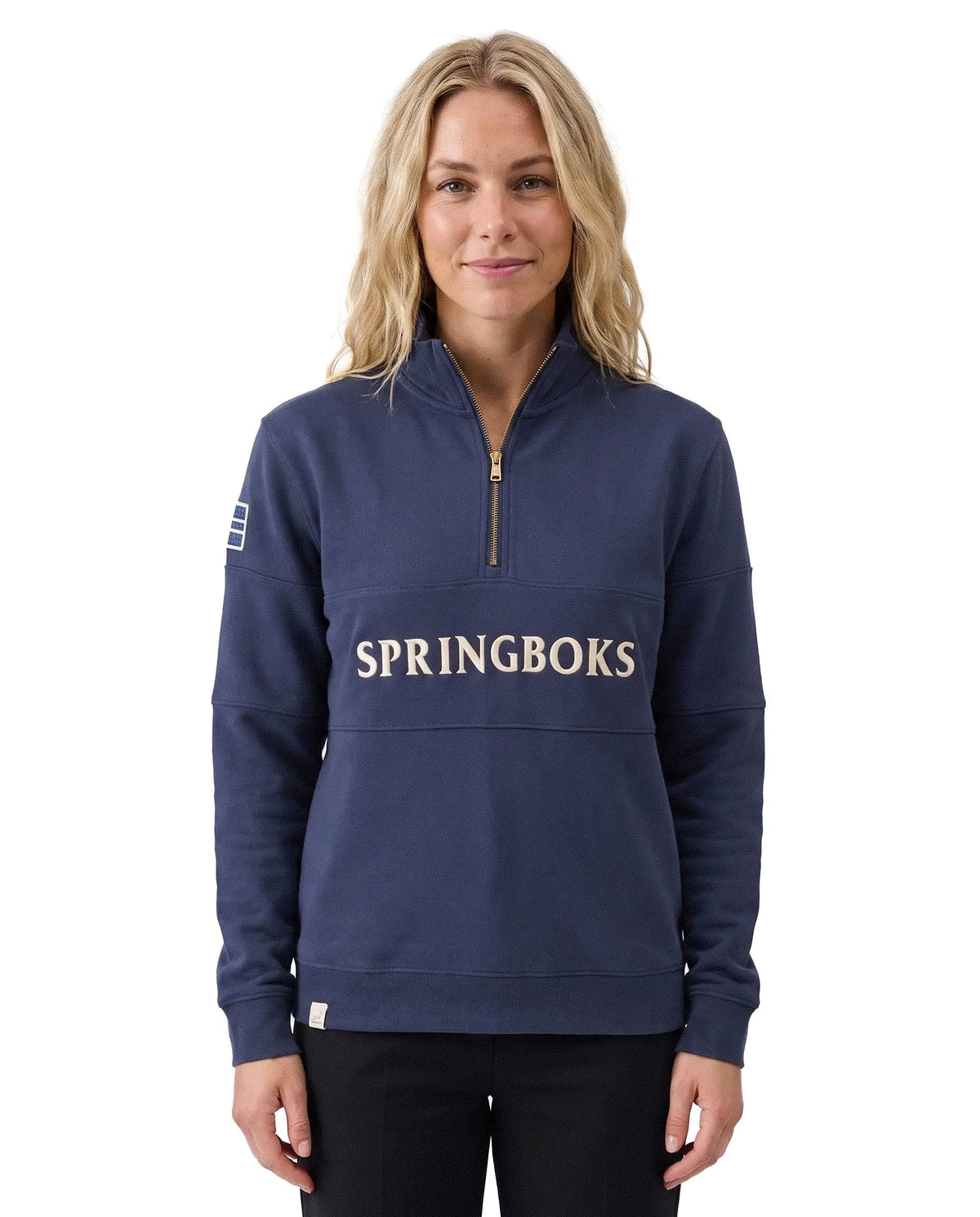 Springboks Quarter Zip Sweatshirt Navy