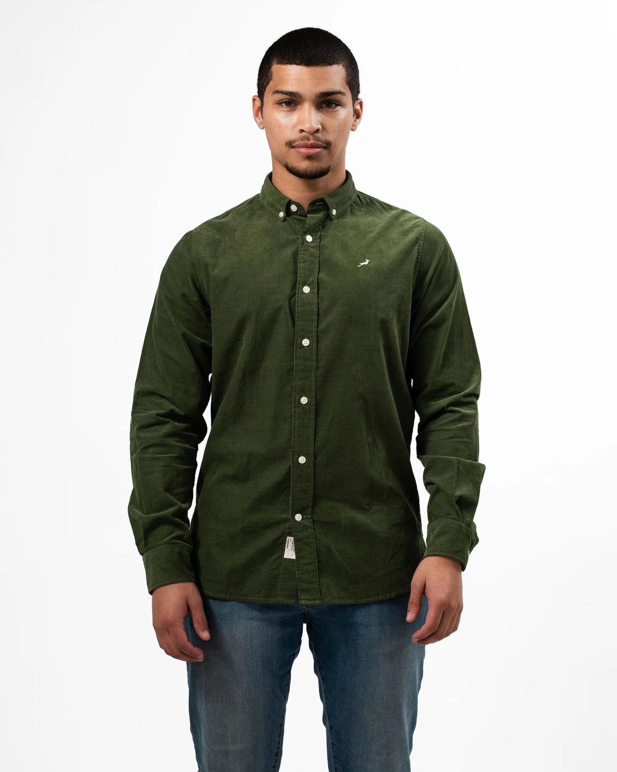 Springboks Fine Corduroy Shirt Rifle Green