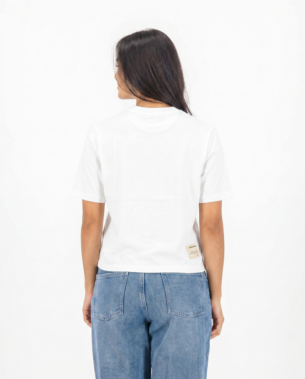 Springboks Ladies Boxy Tee Plain White