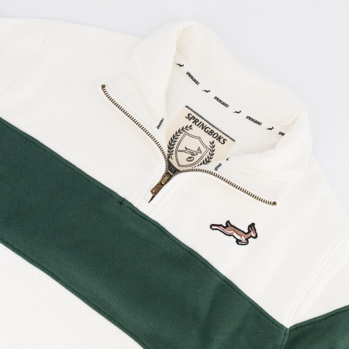Springboks Ladies Hoop Quarter Zip Sweat - Cloud Dancer