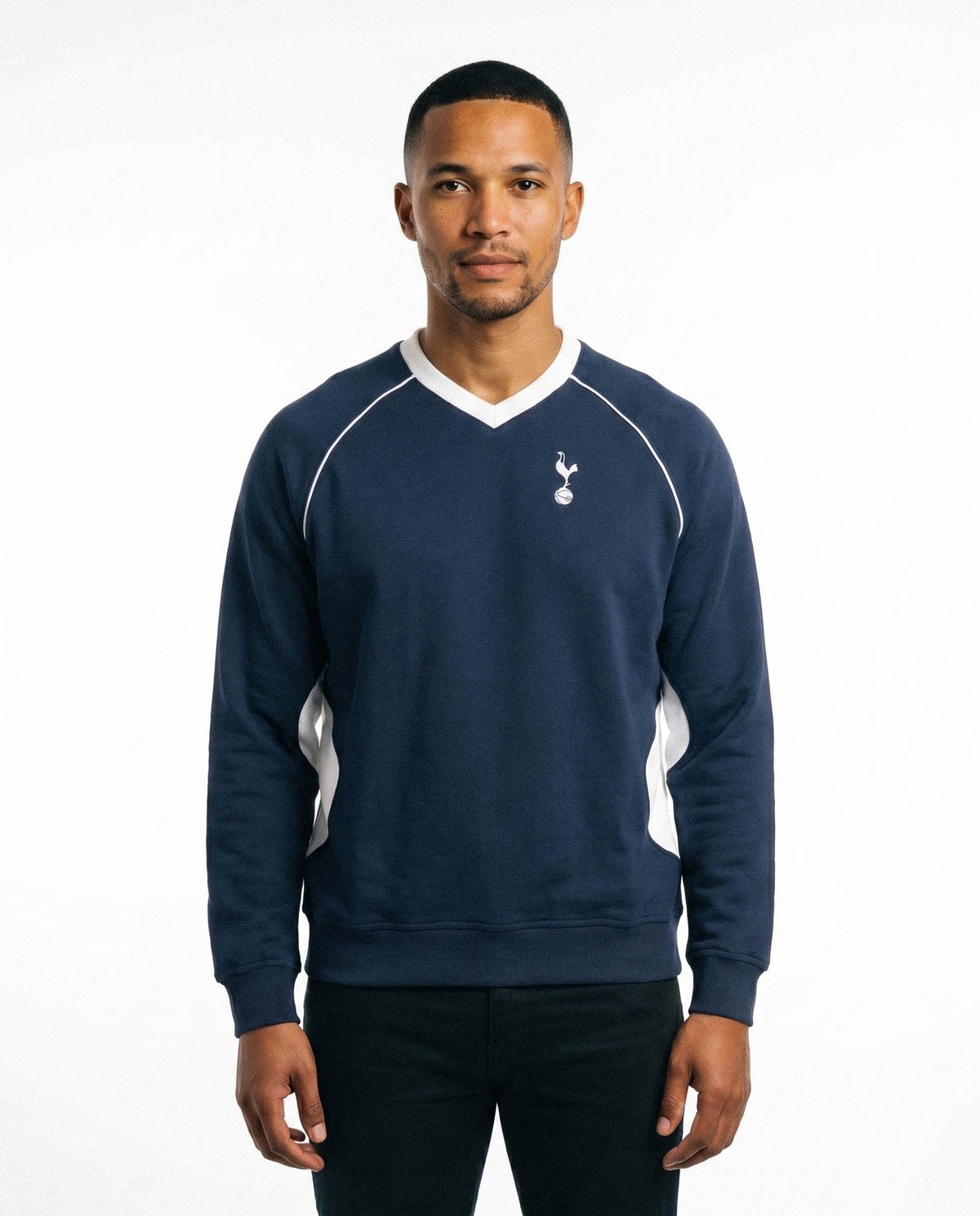 Spurs Colour block V-neck Sweater Navy