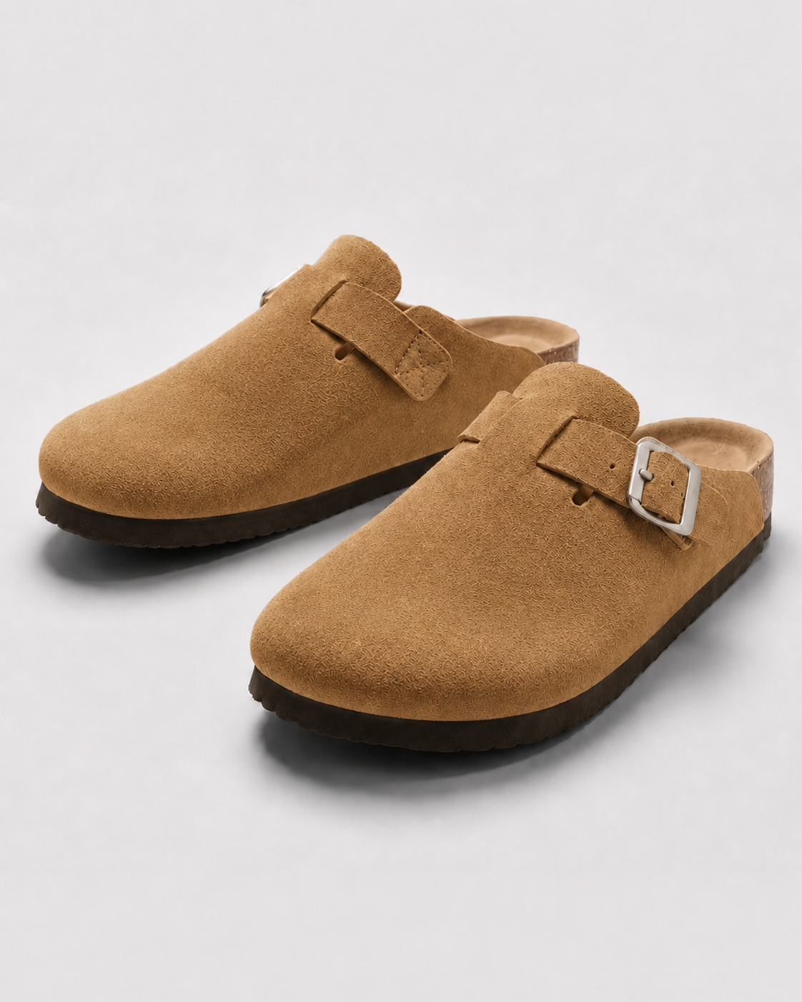 KASSEL? | Zuecos de Ante con Plantilla Suave Premium
